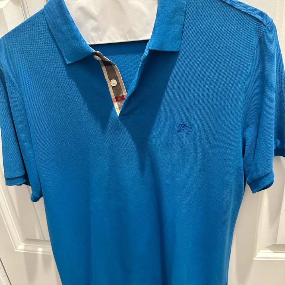 Bright Blue Burberry Polo